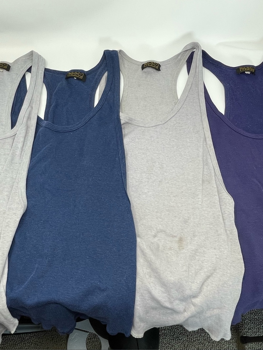 Four Men’s Racerback Tank Top - 2 Gray and 2 Navy,